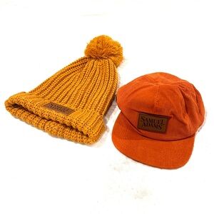 Samuel Adams SGA Orange Knit Beanie and Baseball Cap Set